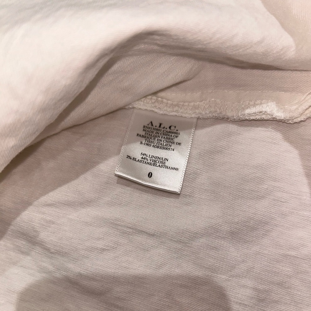 A.L.C. Linen White Mini Dress - Picture 4 of 5